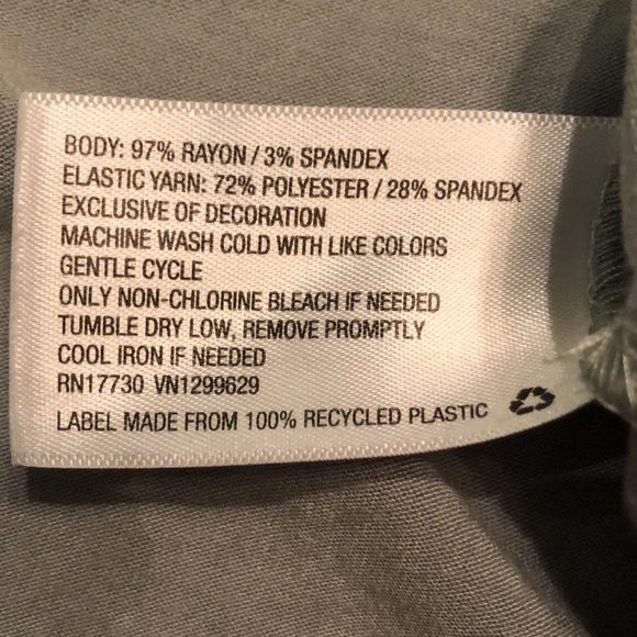 Xhilaration flutter sleeve high ruffle neck upper bodice tucking and crochet hem - Picture 10 of 11